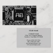 Kring B & grijs van het het monogramvisitekaartje Visitekaartje (Voorkant / Achterkant)