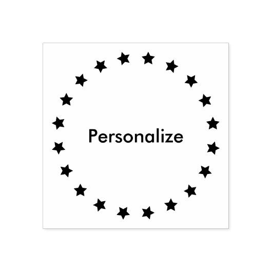 Kring van sterren rubberstempel (Afrduk)