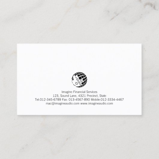 Kringen Monogram Programmeur Technisch Ingenieur Visitekaartje (Achterkant)