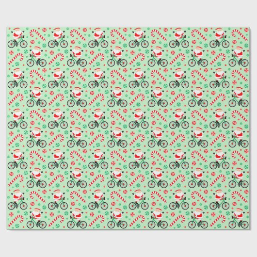 Kringend kerstpapier voor fietsfeestdagen cadeaupapier (Vlak)
