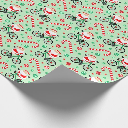 Kringend kerstpapier voor fietsfeestdagen cadeaupapier (Hoek)