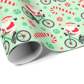 Kringend kerstpapier voor fietsfeestdagen cadeaupapier (Rol Hoek)