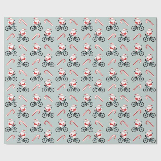 Kringend kerstpapier voor fietsfeestdagen cadeaupapier (Vlak)