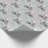 Kringend kerstpapier voor fietsfeestdagen cadeaupapier (Hoek)