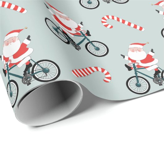 Kringend kerstpapier voor fietsfeestdagen cadeaupapier (Rol Hoek)