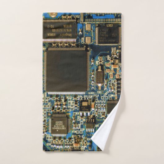 Kringkaart voor computerharde schijven - blauw bad handdoek (Handdoek)