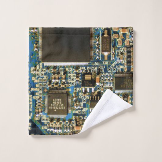 Kringkaart voor computerharde schijven - blauw bad handdoek (Wasdoekje)