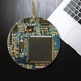 Kringkaart voor computerharde schijven - blauw keramisch ornament