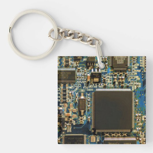 Kringkaart voor computerharde schijven - blauw sleutelhanger (Voorkant)