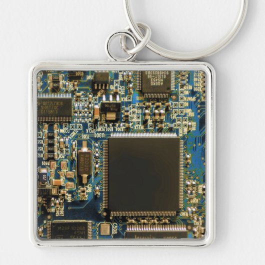 Kringkaart voor computerharde schijven - blauw sleutelhanger (Voorkant)