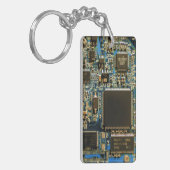 Kringkaart voor computerharde schijven - blauw sleutelhanger (Voorkant Links)
