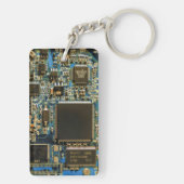 Kringkaart voor computerharde schijven - blauw sleutelhanger (achterkant)