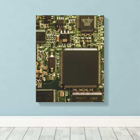 Kringkaart voor computerharde schijven - groen canvas afdruk (Insitu (Houten vloer))