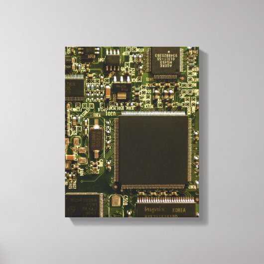 Kringkaart voor computerharde schijven - groen canvas afdruk (Voorkant)