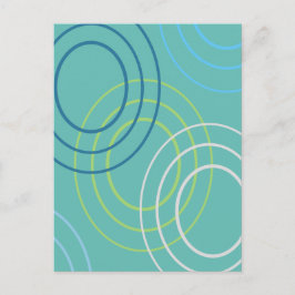 Kringkringen (blauw) Abstract ontwerp Briefkaart
