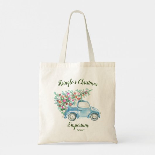 Kringle's Kerst Emporium Tote Bag (Achterkant)