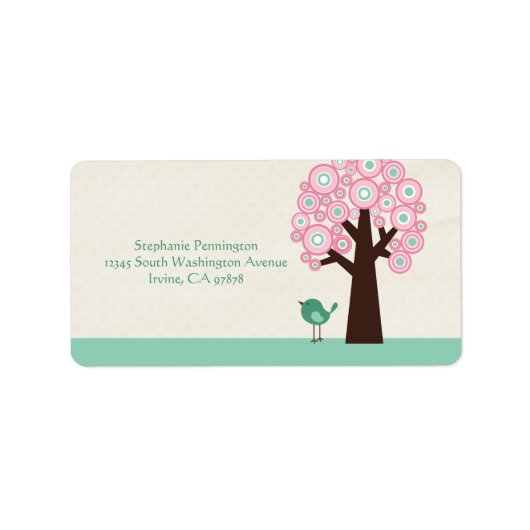 Kringloop- en vogeladreslabel etiket (Voorkant)