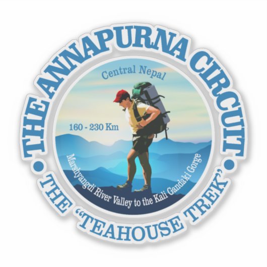 Kringloop van Annapurna (Hiker C) Sticker (Voorkant)