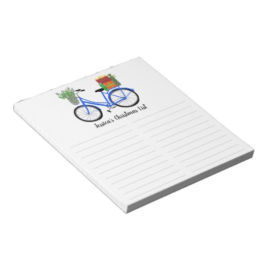 Kringloopkerstwinkellijst - AANGEPASTE feestdag Notitieblok (Schuin)