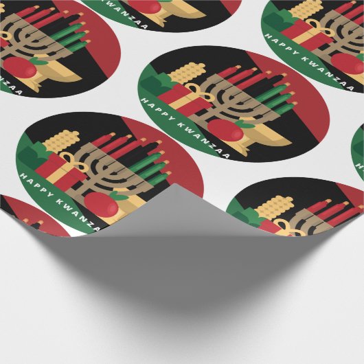 kringlooppapier Happy Kwanzaa Cadeaupapier (Hoek)