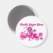 kringloopwinkel Diva Round Magneet (Voorkant / Achterkant)