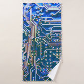 Kringprintplaat, computer, blauw, condensator, chi badhanddoek (Badhanddoek)