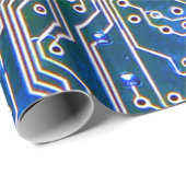 Kringprintplaat, computer, blauw, condensator, chi cadeaupapier (Rol Hoek)