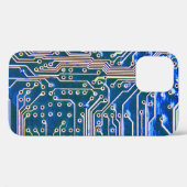 Kringprintplaat, computer, blauw, condensator, chi Case-Mate iPhone case (Achterkant (horizontaal))