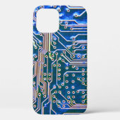 Kringprintplaat, computer, blauw, condensator, chi Case-Mate iPhone case (Achterkant)