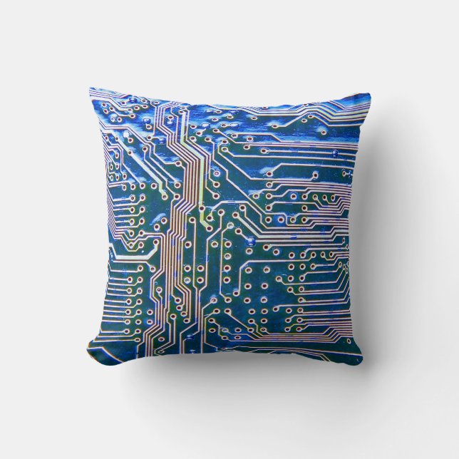 Kringprintplaat, computer, blauw, condensator, chi kussen (Voorkant)