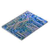 Kringprintplaat, computer, blauw, condensator, chi notitieboek (Linkerzijde)