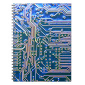 Kringprintplaat, computer, blauw, condensator, chi notitieboek (Voorkant)