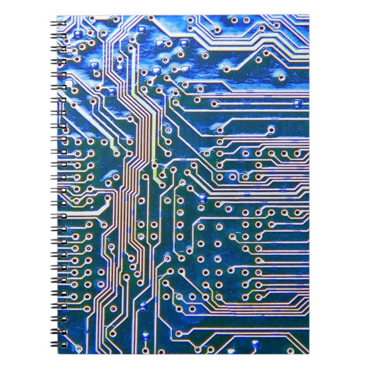 Kringprintplaat, computer, blauw, condensator, chi notitieboek (Voorkant)