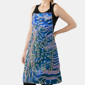 Kringprintplaat, computer, blauw, condensator, chi schort (Insitu)