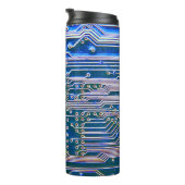 Kringprintplaat, computer, blauw, condensator, chi thermosbeker (Geroteerd rechts)