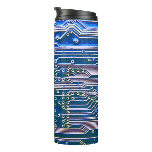 Kringprintplaat, computer, blauw, condensator, chi thermosbeker (Geroteerd rechts)