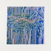 Kringprintplaat, computer, blauw, condensator, chi wandkleed (Voorkant (horizontaal))