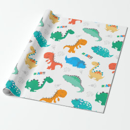 KRINGSPAPIER : DINOSAURS CADEAUPAPIER