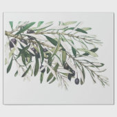 KRINGSPAPIER : OLIJFBRANK CADEAUPAPIER (Vlak)
