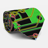 kringsraad geïllustreerde kleur op zwarte stropdas (Opgerold)