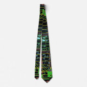 kringsraad geïllustreerde kleur op zwarte stropdas (Achterkant)