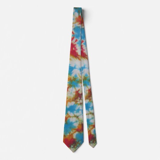 Krinkel Tie Dye Zijden Heren Das (Voorkant)