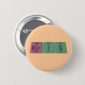 Kris als Krypton Iodine Sulfur Ronde Button 5,7 Cm (Voorkant /achterkant)