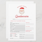 KRIS Christmas Secret Santa Questionnaire Kaart (Voorkant / Achterkant)