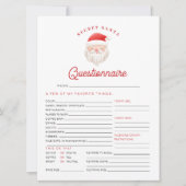 KRIS Christmas Secret Santa Questionnaire Kaart (Voorkant)