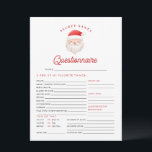 KRIS Christmas Secret Santa Questionnaire Kaart<br><div class="desc">Deze geheime Santa vragenlijst heeft een schattig waterverf Santa gezicht met een leuk en feestelijk lettertype. Deze geheime Santa activiteit is perfect voor een familie,  vriend,  of kantoor vakantie feest.</div>