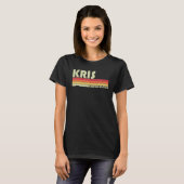 KRIS Geschenknaam Gepersonaliseerde Funny Retro B T-shirt (Voorkant volledig)