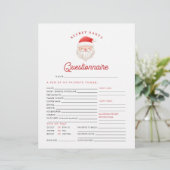 KRIS Kerst Geheim Santa Vragenlijst Kaart (Staand voorkant)