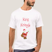 Kris Kringle aka Sinterklaas Aangepaste tekst T-shirt (Voorkant)