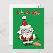 Kris Kringle Briefkaart (Voorkant / Achterkant)